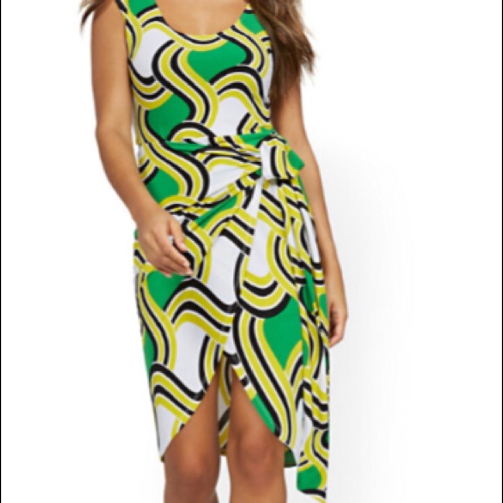 NYCO printed wrap dress, size M